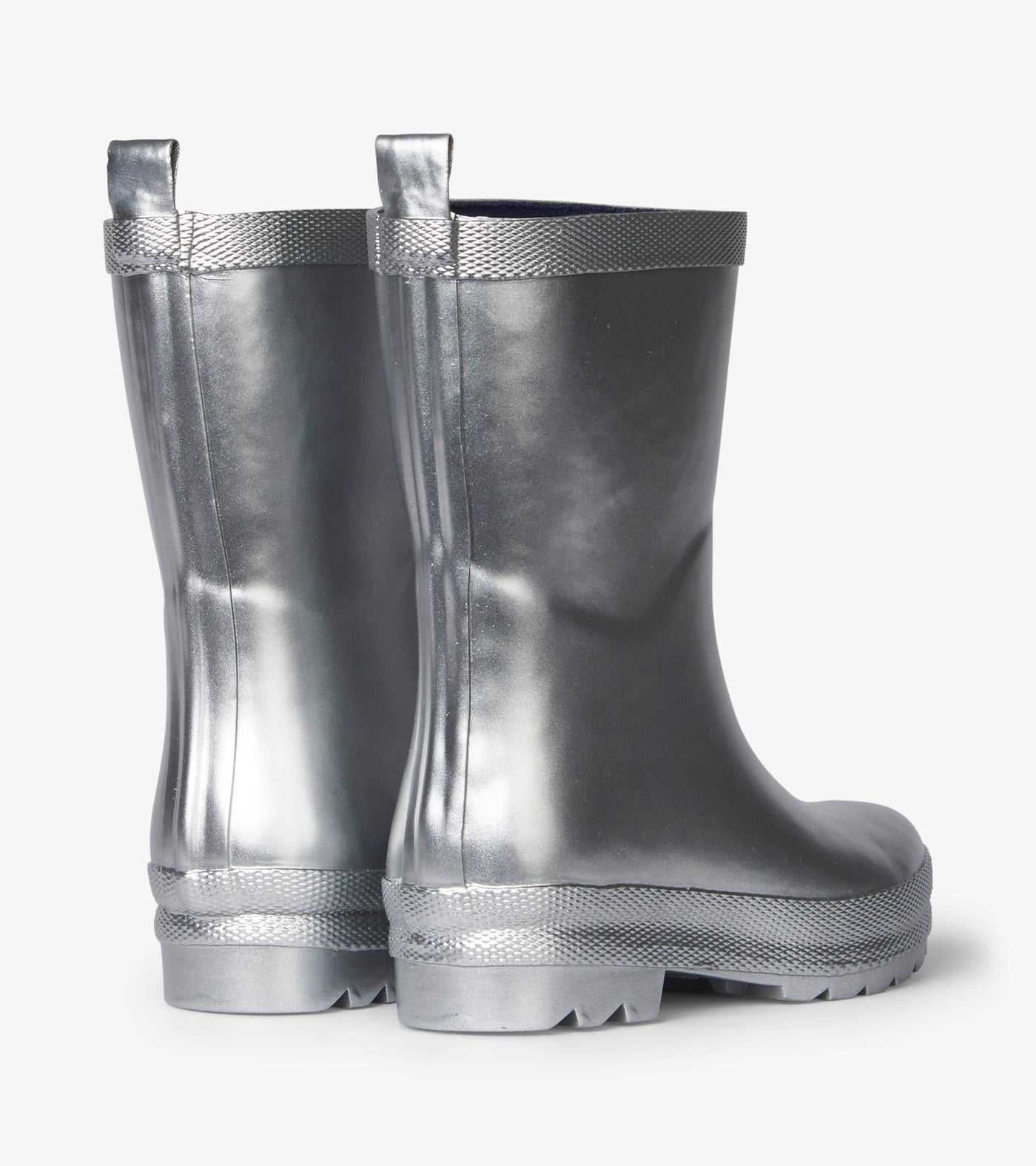 hatley kids shiny rain boots silver shimmer