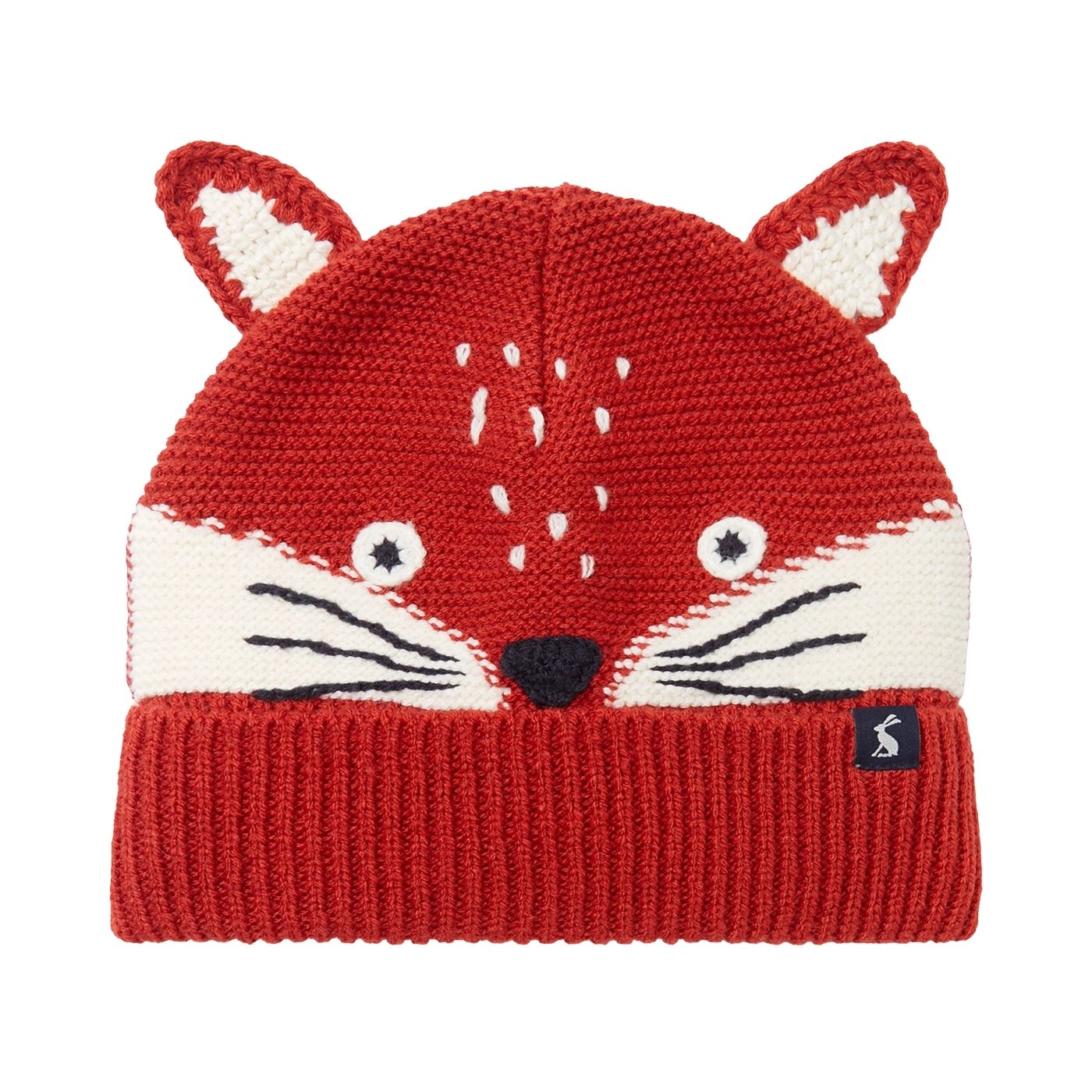 Joules Baby Chummy Character Knitted Hat - Fox Face