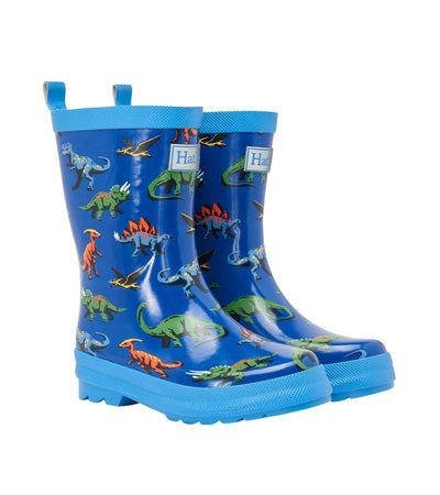Hatley Kids Shiny Rain Boots - Friendly Dinos