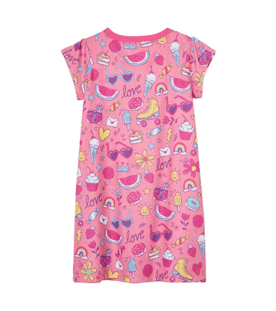 Hatley Short Sleeve Nightdress - Lovely Doodles