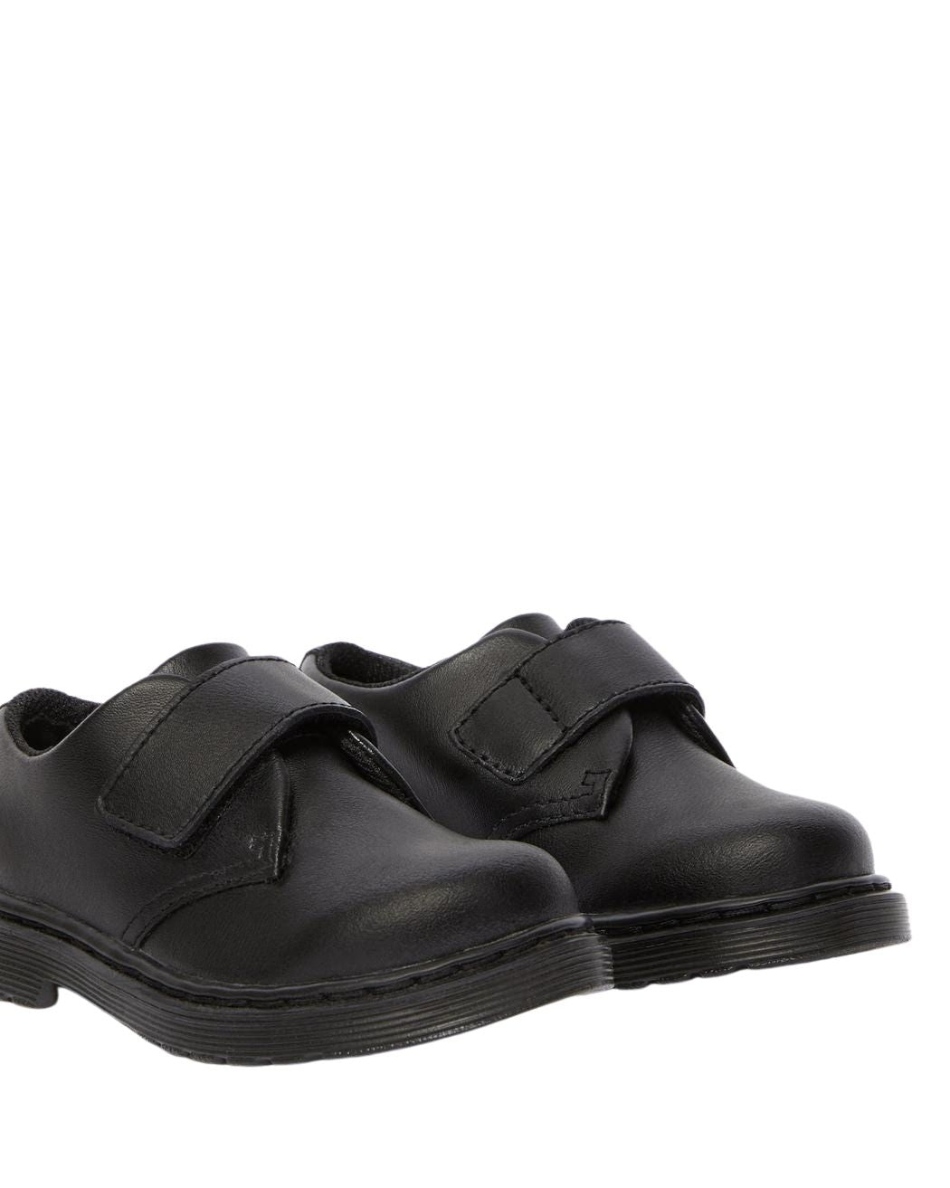 Dr. Martens Kamron Toddler Leather Rip Tape Shoes - Black