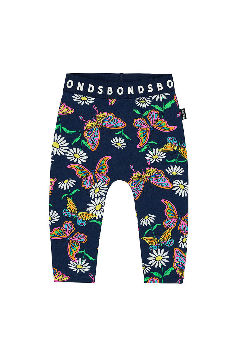 Bonds Stretchies Leggings - Flutter On By Navy