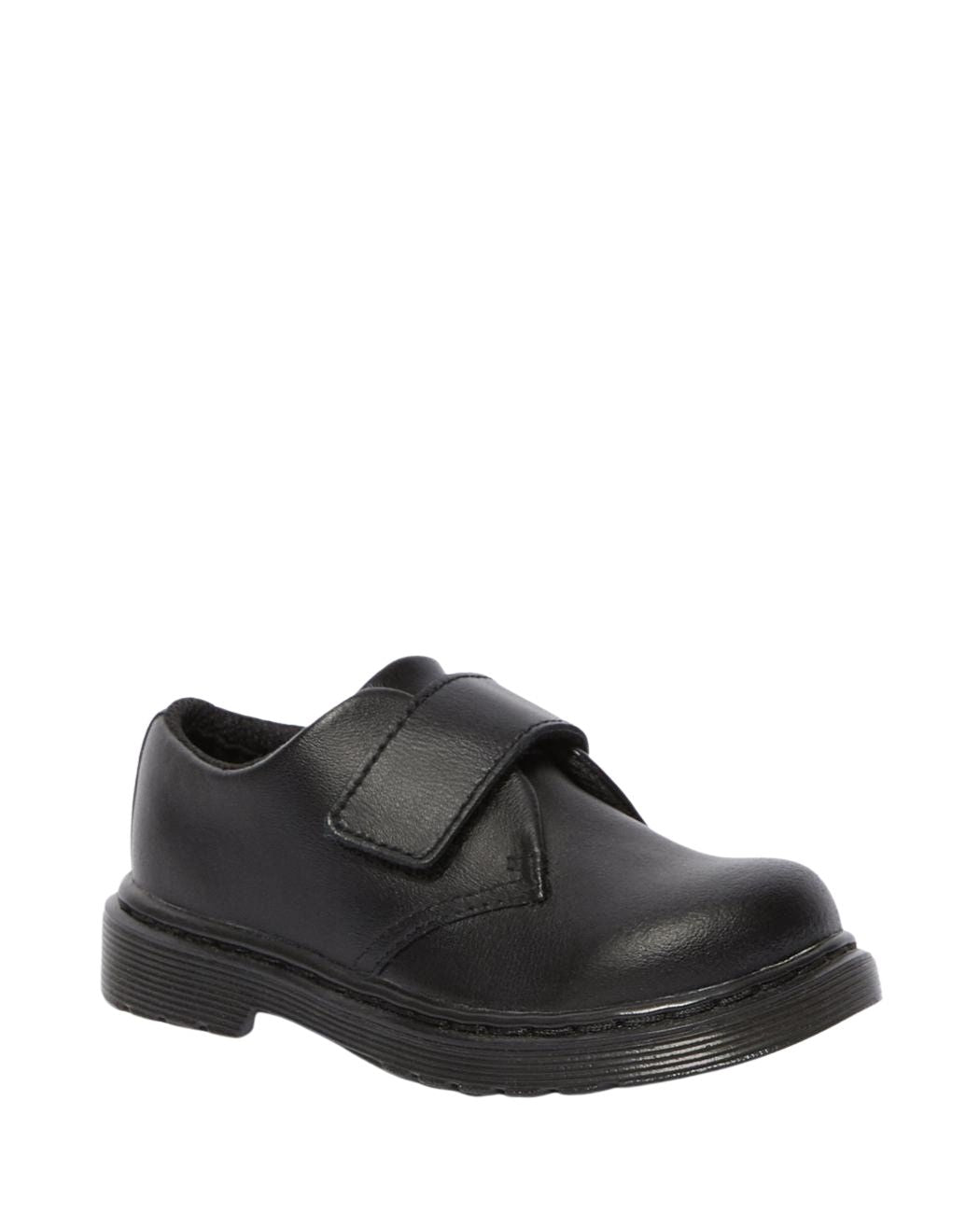 Dr. Martens Kamron Toddler Leather Rip Tape Shoes - Black