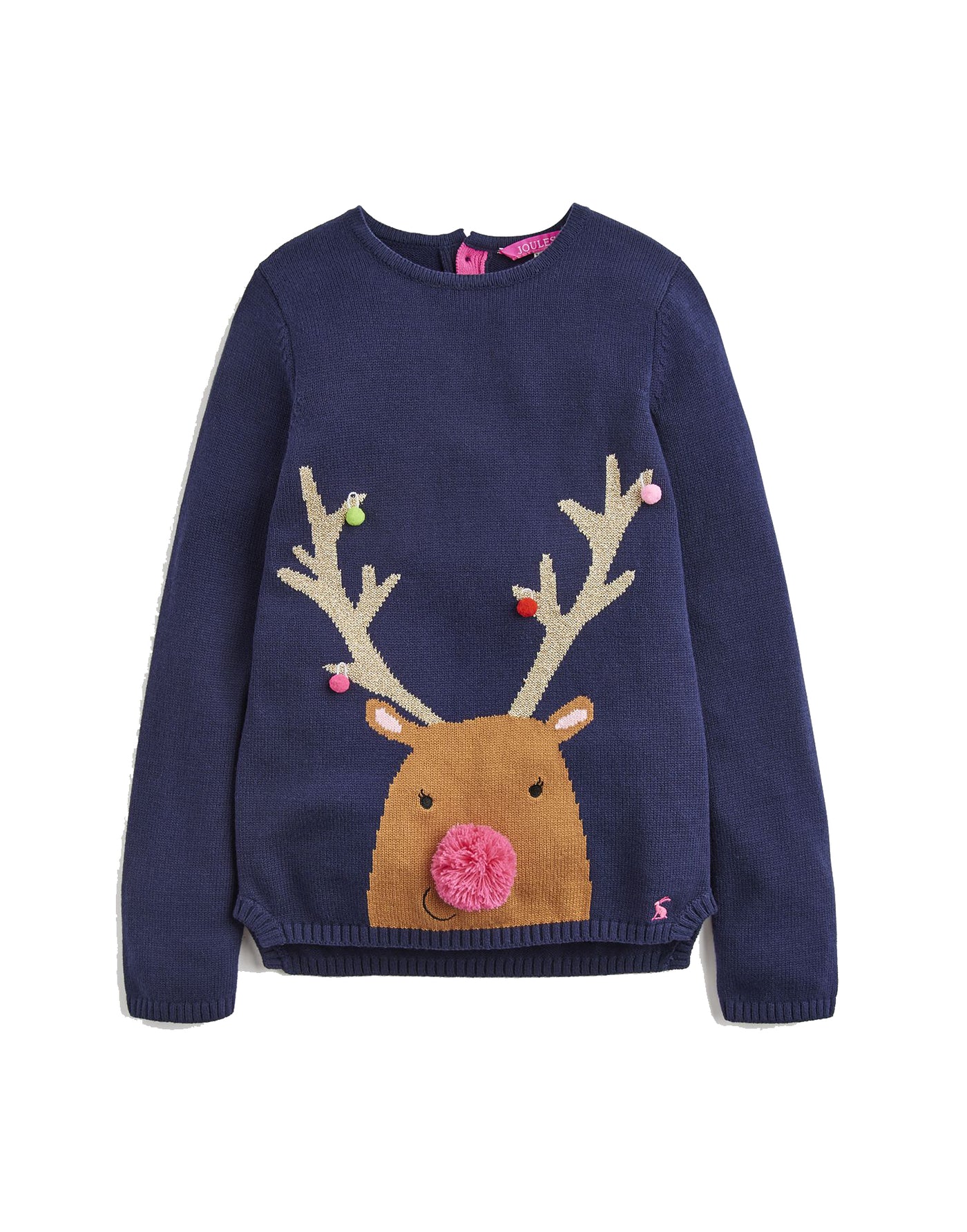 Joules Festive Artwork Sweater - French Navy