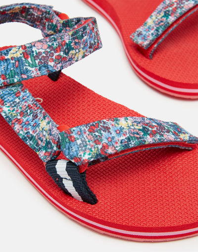 Joules Trail Webbing Strap Eva Sandals - Pink Ditsy