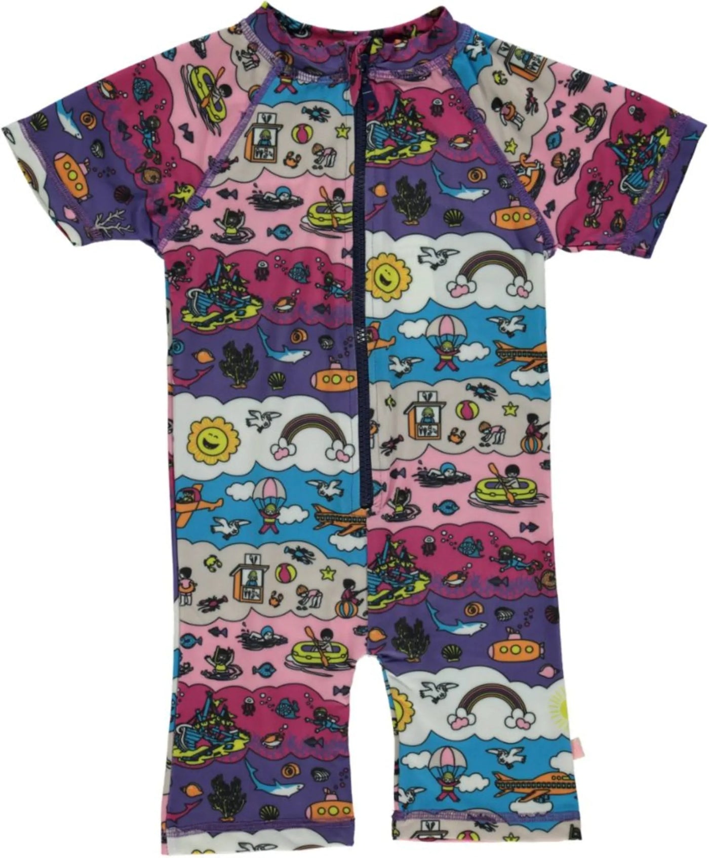 Smafolk UPF50+ Swimsuit - Landscape Sea Pink