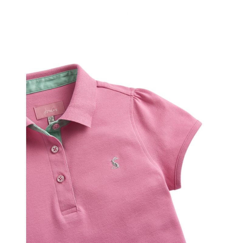Joules Moxie Applique Polo Shirt - Pink Unicorn