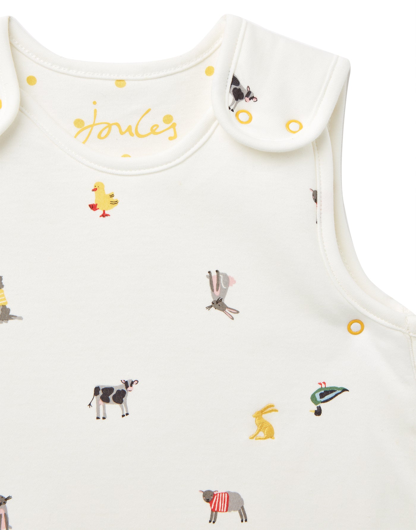 Joules The Jersey Sleep Bag - White Farm Print