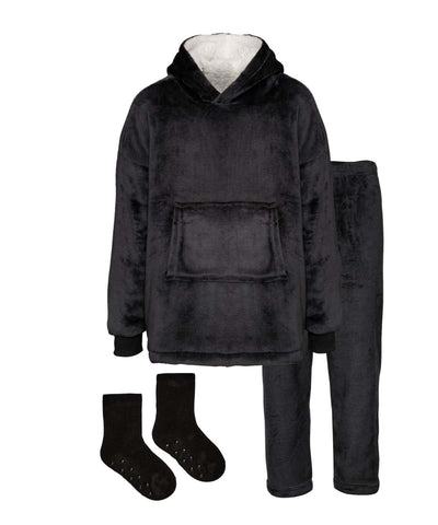 Fluffy Sherpa Hoodie, Trousers & Socks Set