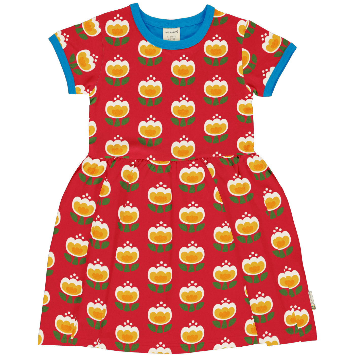 Maxomorra Short Sleeve Spin Dress - Tulip