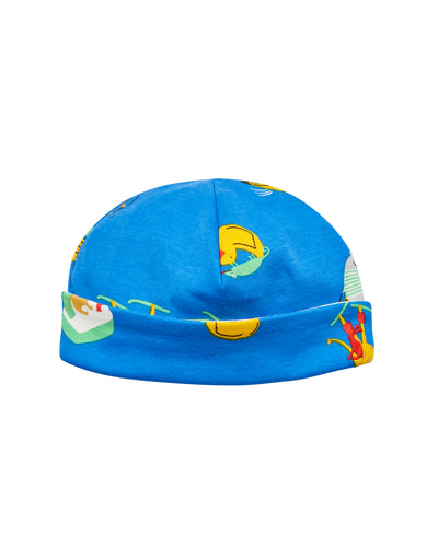 Joules Reversible Jersey Baby Hat - Sea Fun
