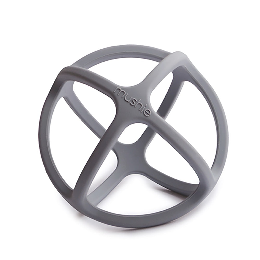 Mushie Silicone Ball Teether - Dove Grey