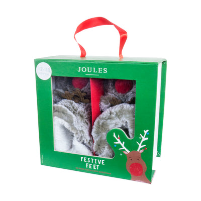 Joules Baby Christmas Character Slippers - Rudolf