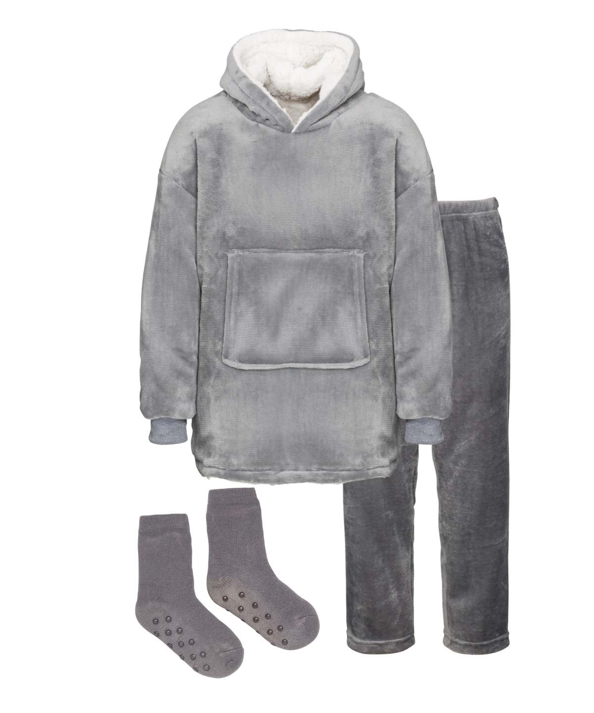 Fluffy Sherpa Hoodie, Trousers & Socks Set