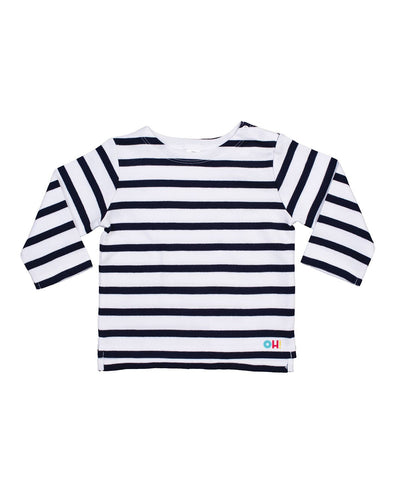 OH! Dorothy Organic Cotton Breton Long Sleeved Striped Baby T-Shirt