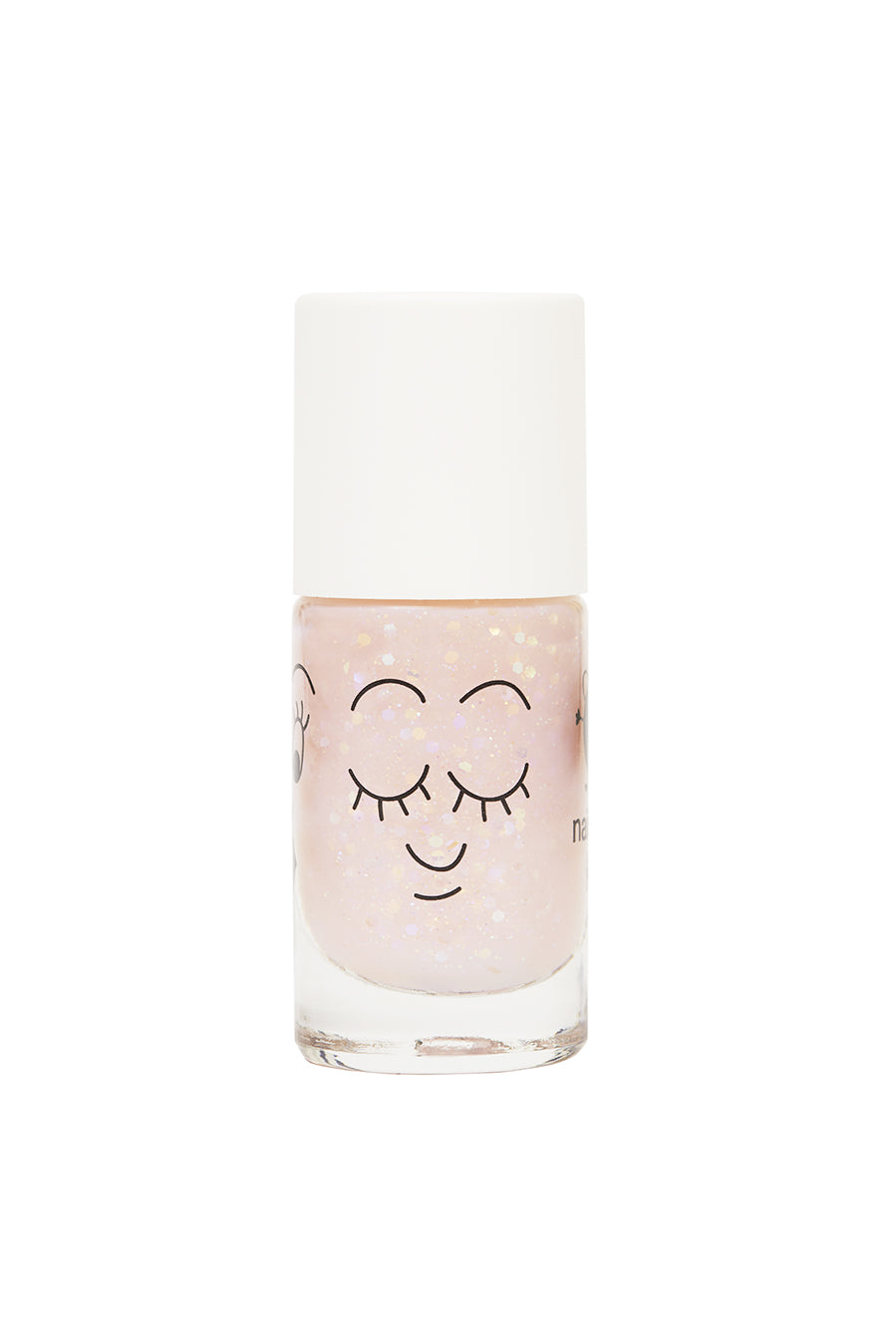 Nailmatic Washable Nail Polish - Clear Polly Powder Pink Glitter