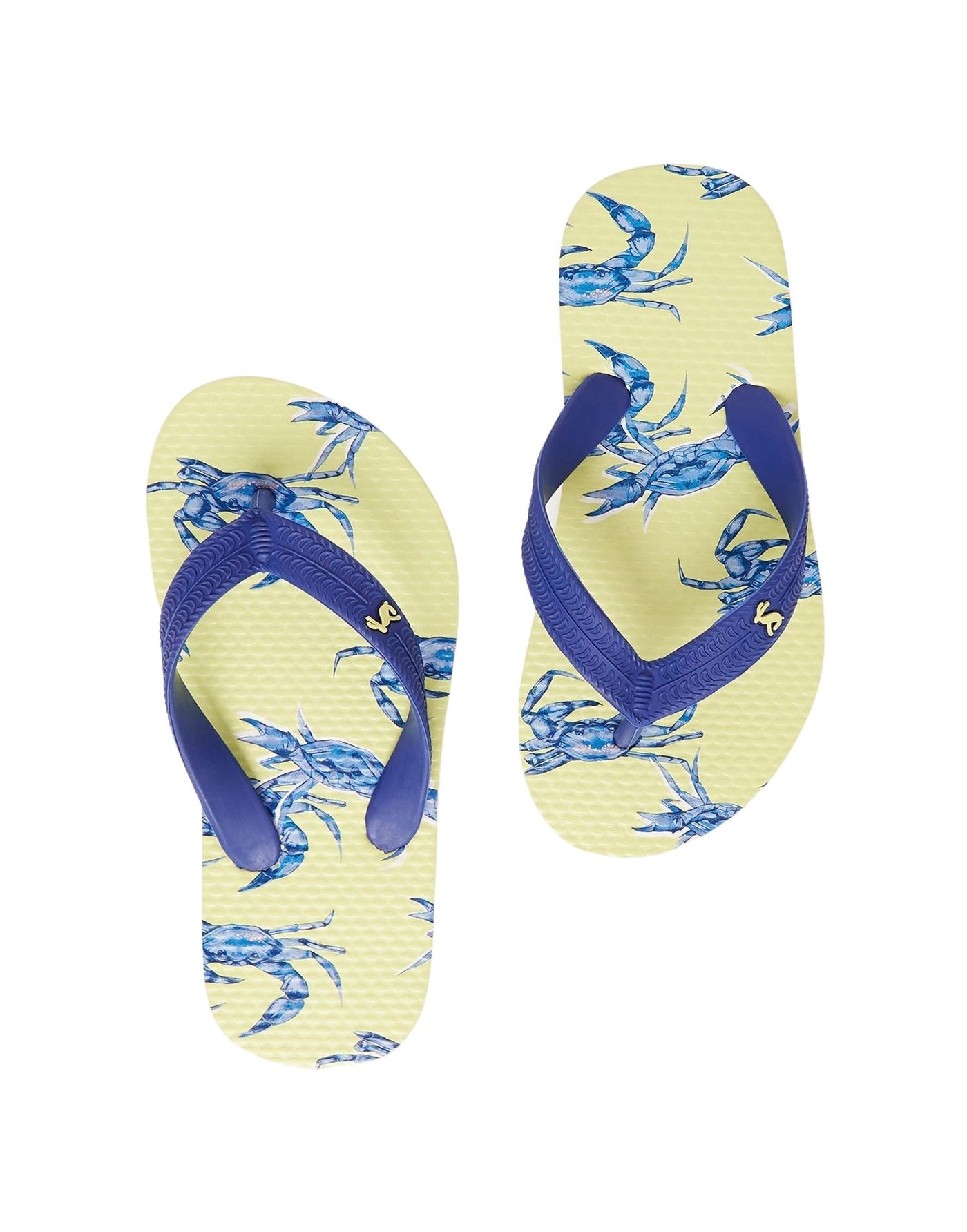 Joules Flip Flops - Lime Green Crab