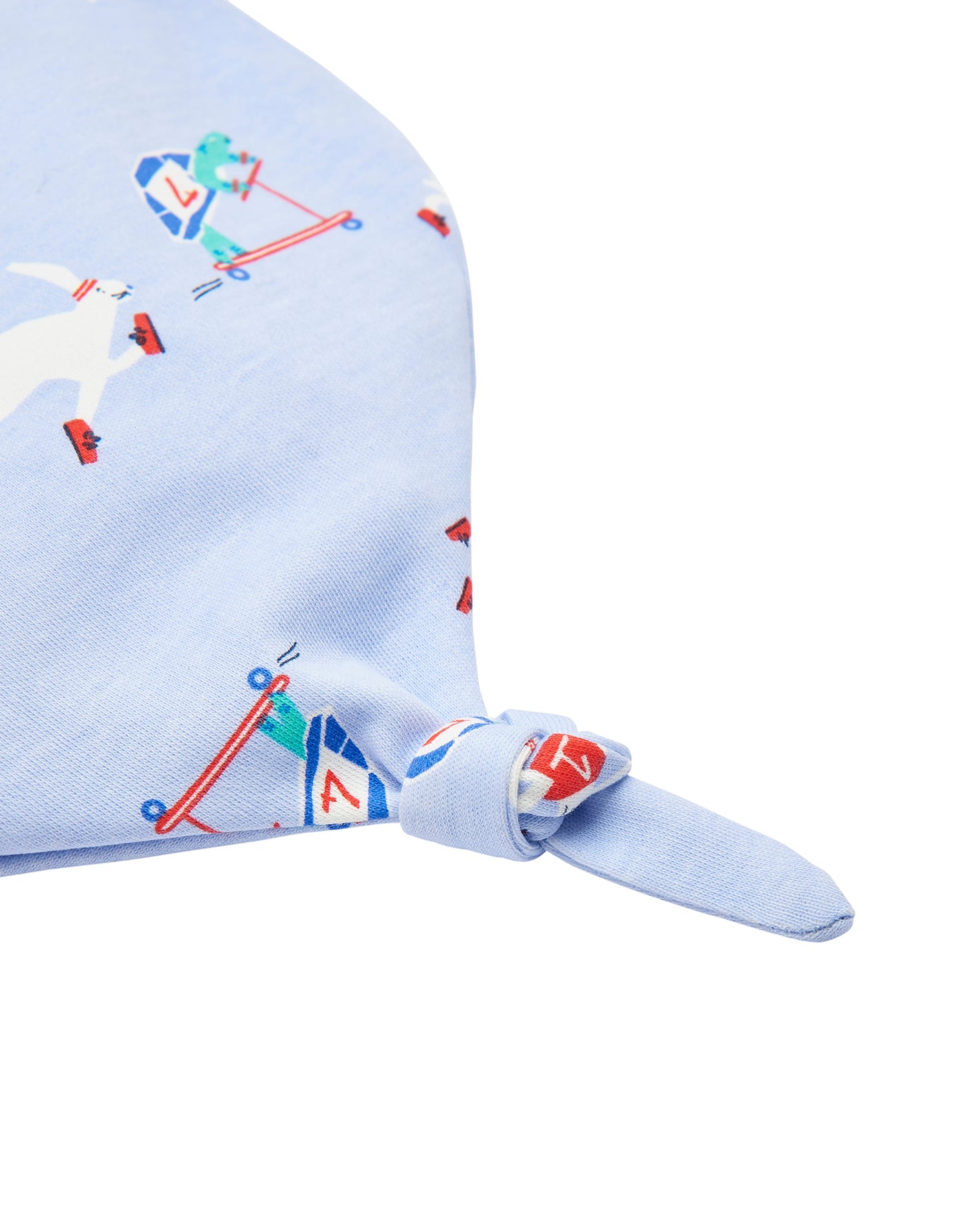 Joules Single Knot Baby Hat - Sky Blue Tortoise And Hare