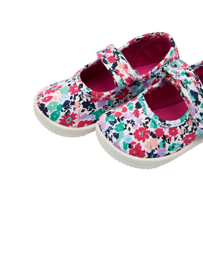 Joules Baby Printed Velcro Strap Pumps - Pretty Kitty Ditsy