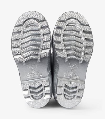 hatley kids shiny rain boots silver shimmer