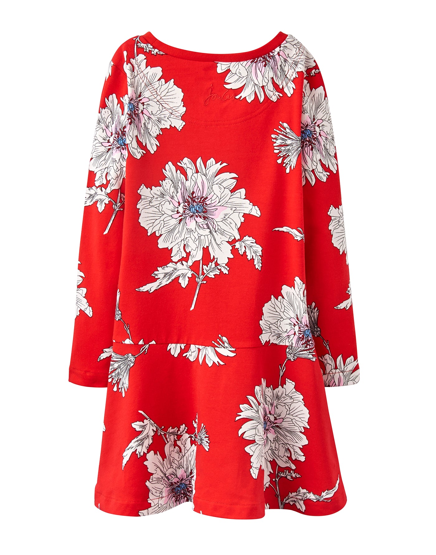 Joules Trapeze Dress - Red Peony Floral