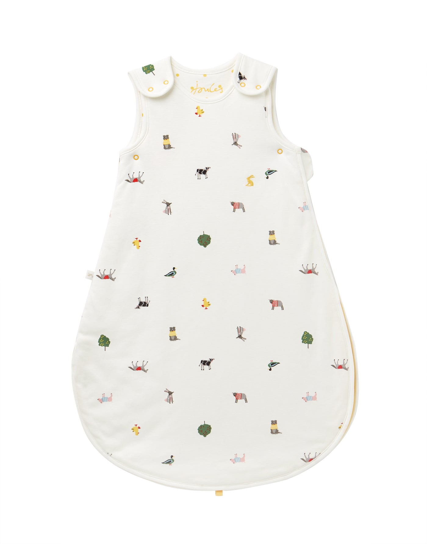 Joules The Jersey Sleep Bag - White Farm Print