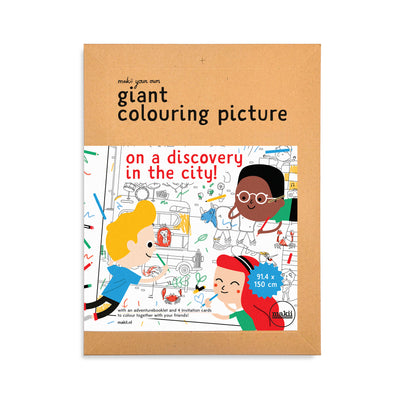 makii giant colouring picture city