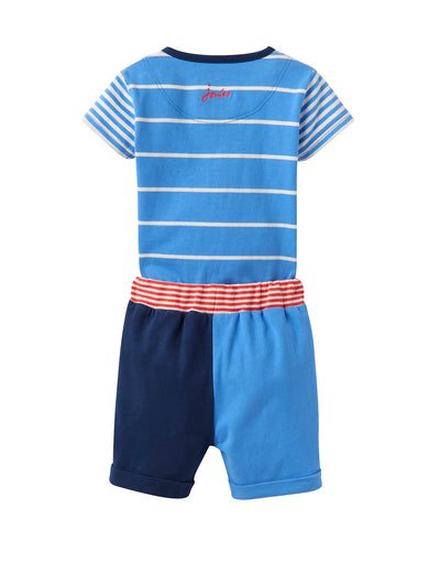 Joules Baby Bodysuit & Short Set - Blue Stripe