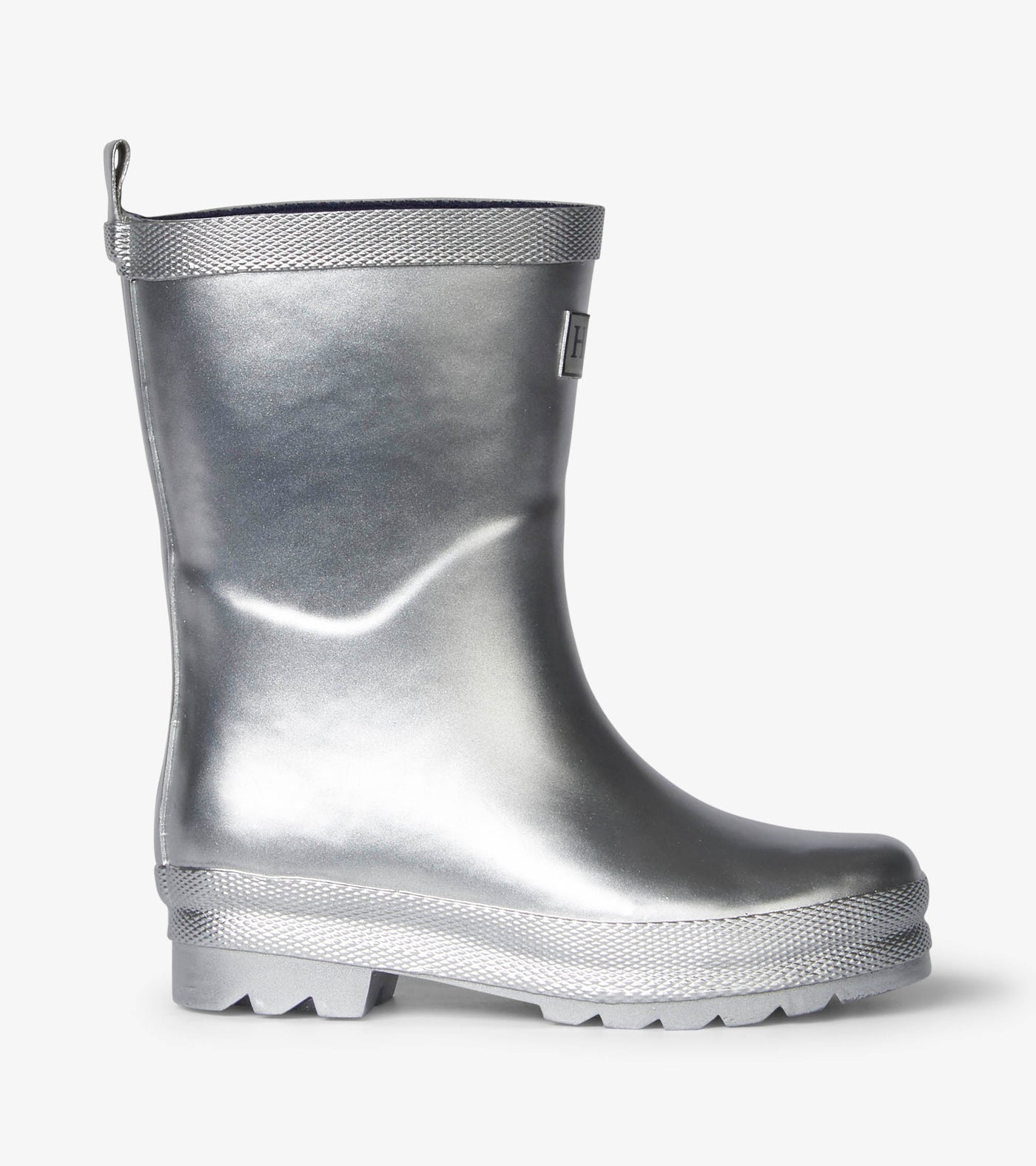 hatley kids shiny rain boots silver shimmer