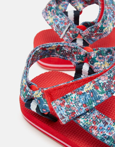 Joules Trail Webbing Strap Eva Sandals - Pink Ditsy
