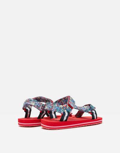 Joules Trail Webbing Strap Eva Sandals - Pink Ditsy