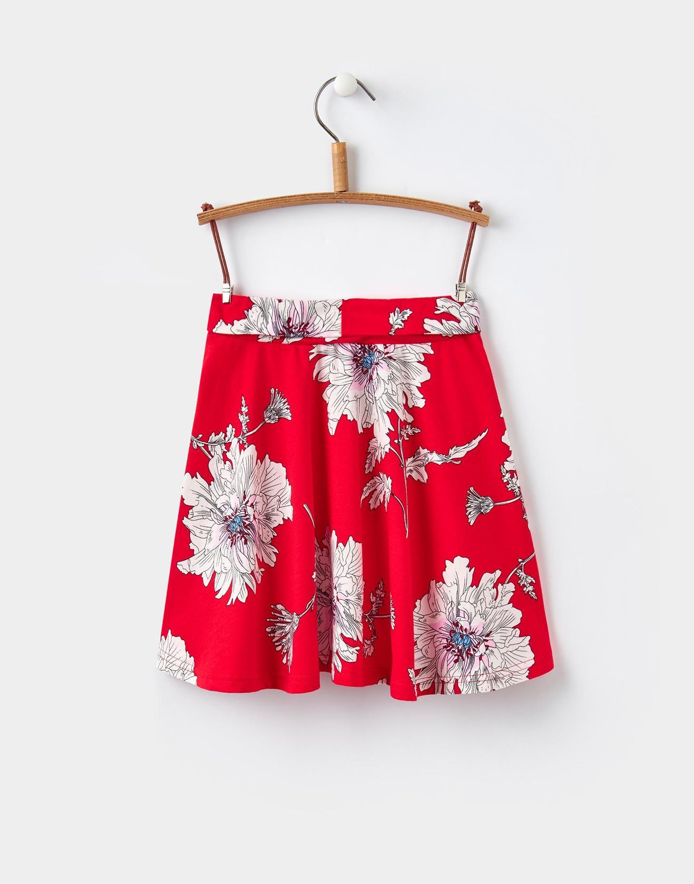 Joules Skater Skirt - Red Peony Floral